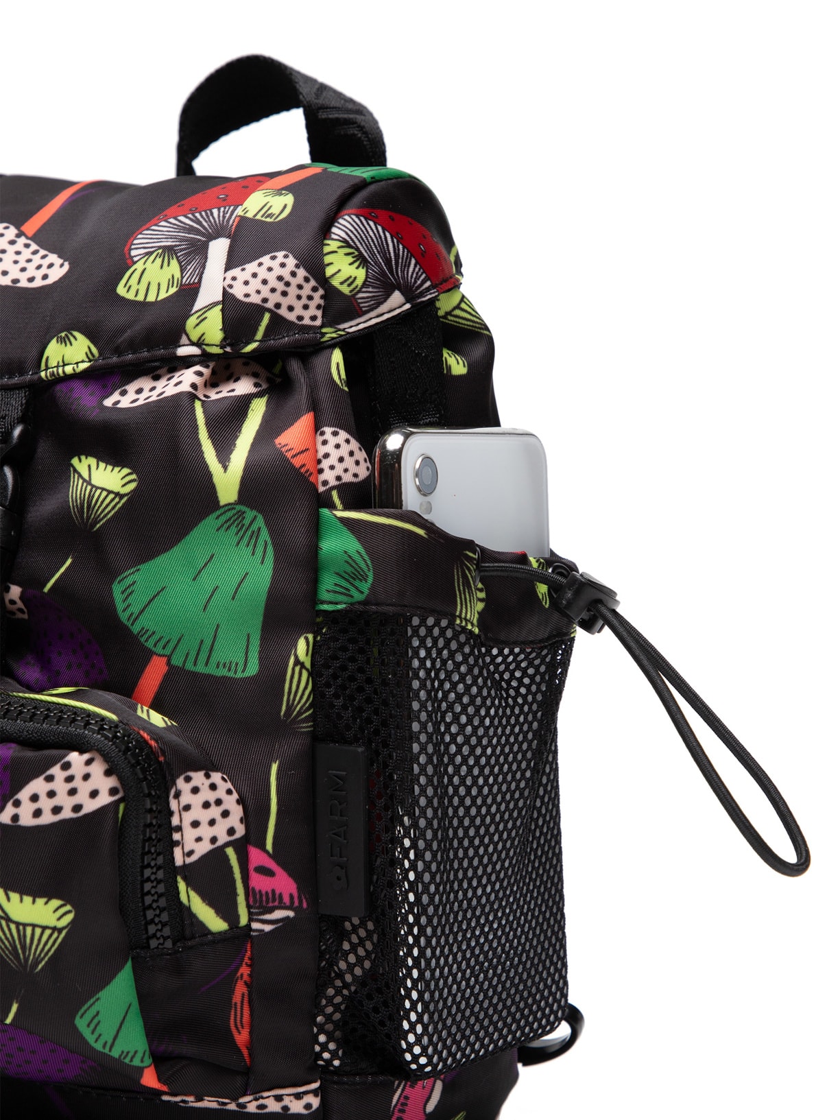 Bolsa Feminina Pipoquinha Cogumelos Preto Farm Etc