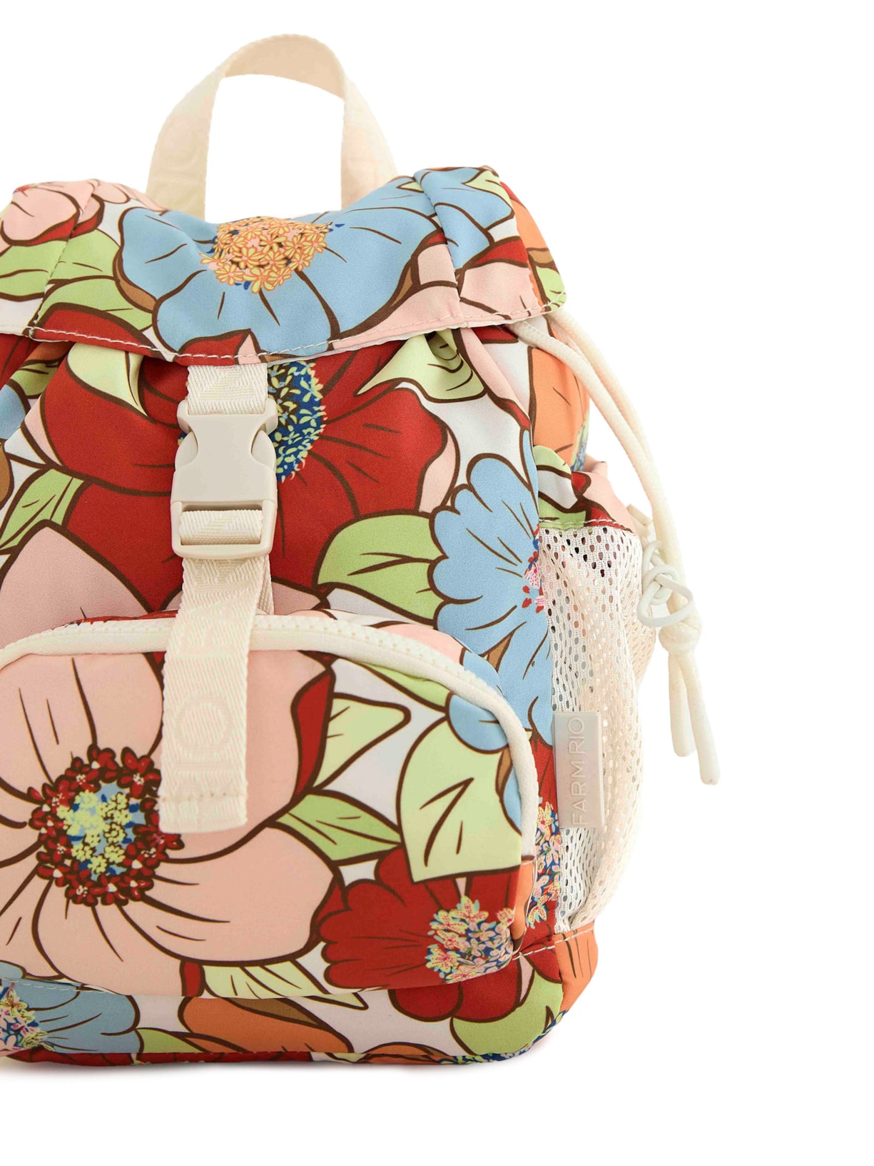 Bolsa Feminina Pipoquinha Floral Carolina Branco Farm Etc
