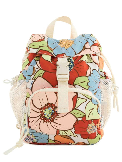 Bolsa Feminina Pipoquinha Floral Carolina - Branco
