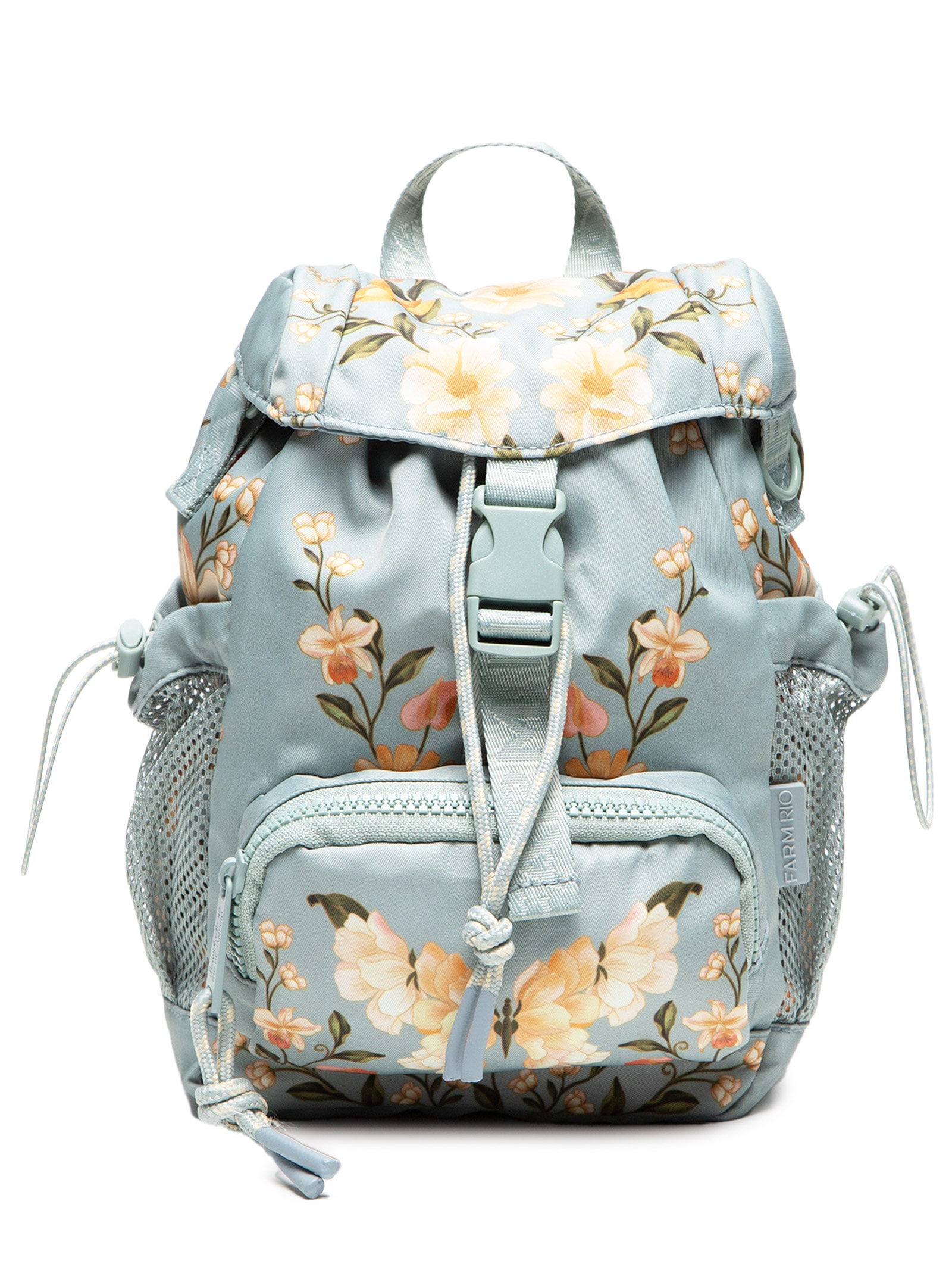 Bolsa Feminina Pipoquinha Floral Delicado - Farm - Azul
