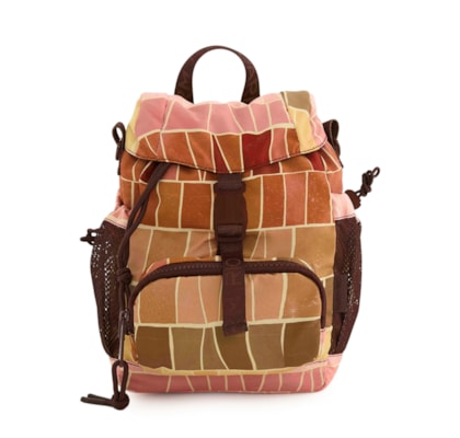 Bolsa Feminina Pipoquinha Listra Mosaico - Marrom