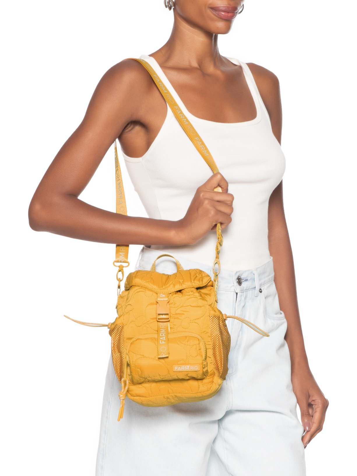 Bolsa Feminina Pipoquinha Puffer Laranja Farm Etc