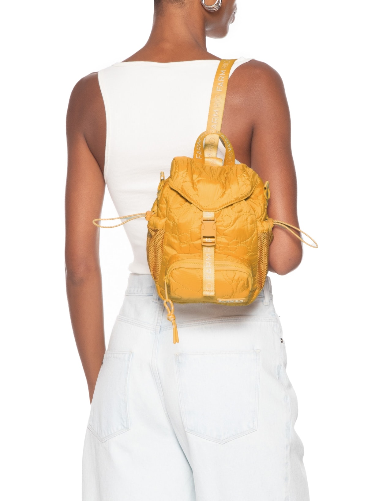 Bolsa Feminina Pipoquinha Puffer Laranja Farm Etc