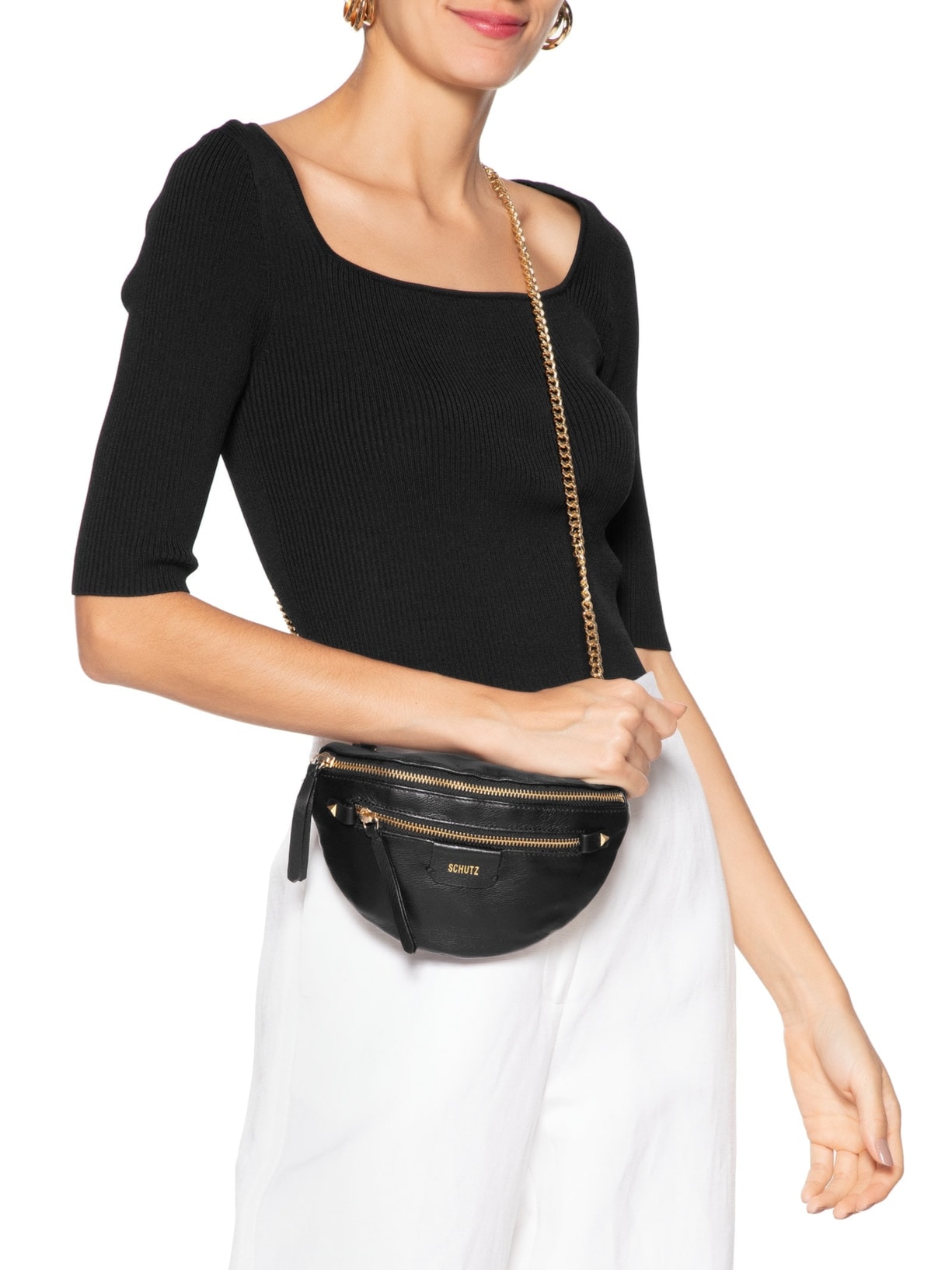 Bolsa Feminina Pochete Pequena Preto Schutz