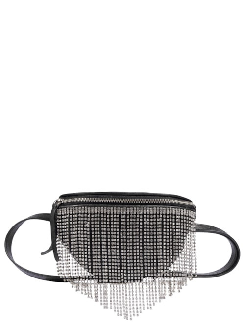 Bolsa Feminina Pochete Strass - Preto