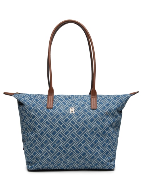 Bolsa Feminina Popette Tote Denim Flag - Azul