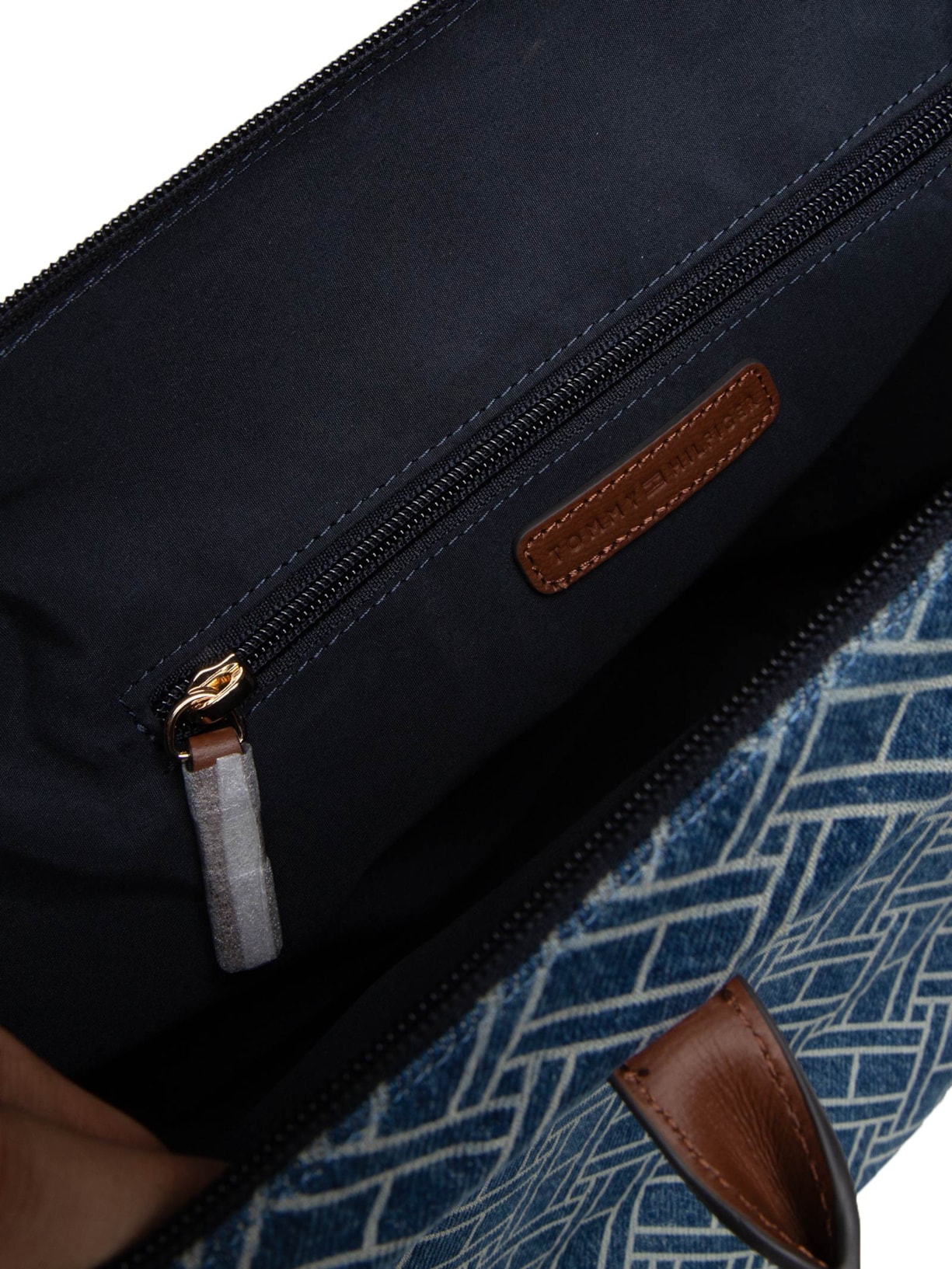 Bolsa Feminina Popette Tote Denim Flag Azul Tommy Hilfiger