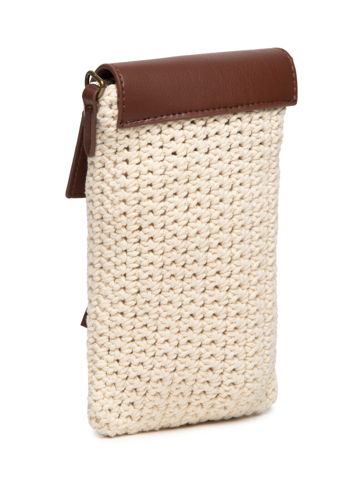 Bolsa Feminina Porta Celular Crochê Bege Dress To