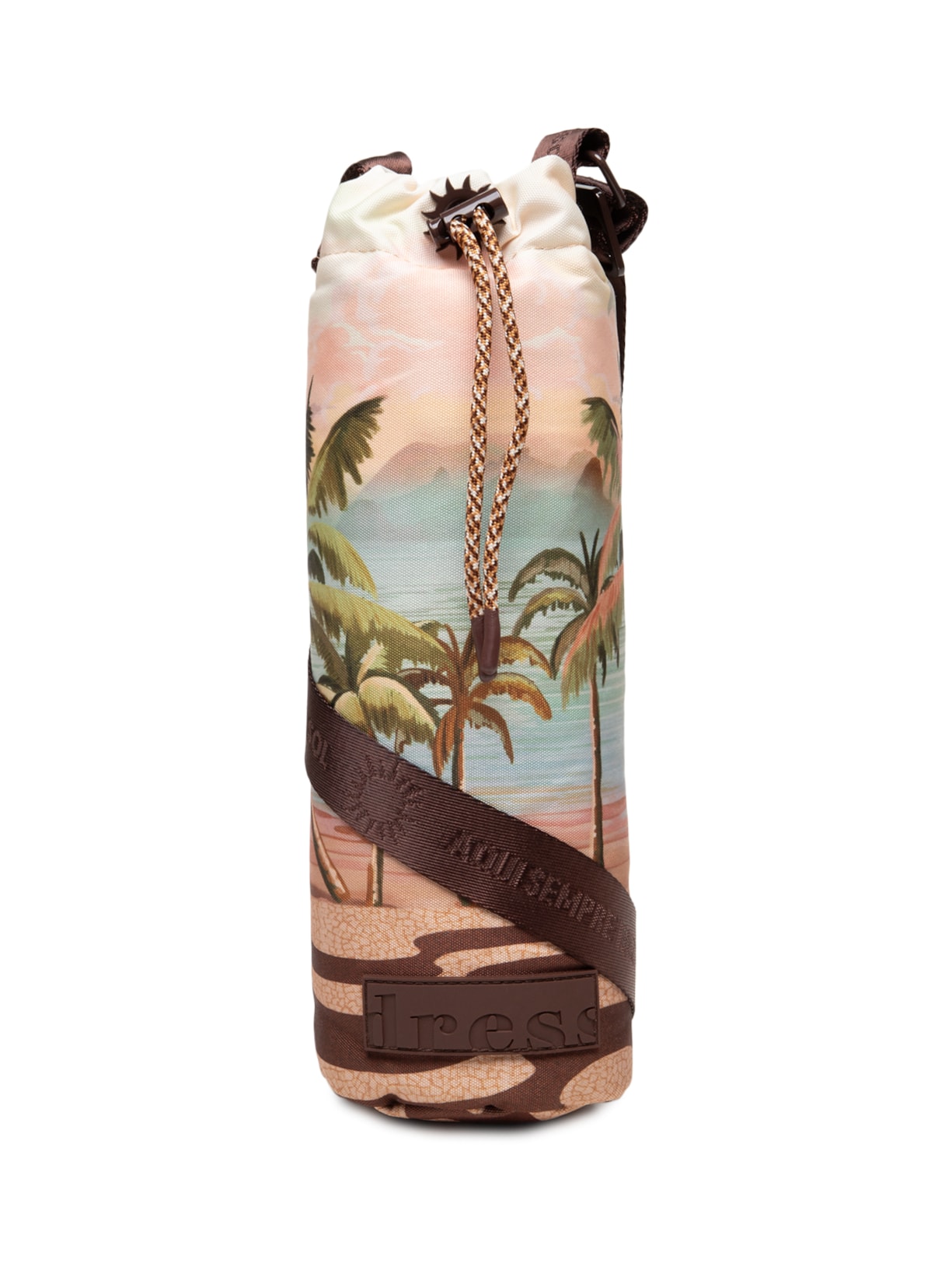 Bolsa Feminina Porta Vinho Estampa Fim De Tarde - Marrom