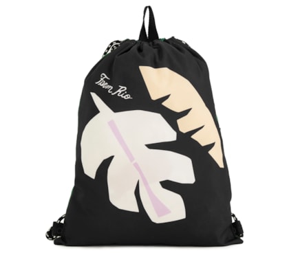 Bolsa Feminina Praiana Lenço Brasil Multicolorido - Preto