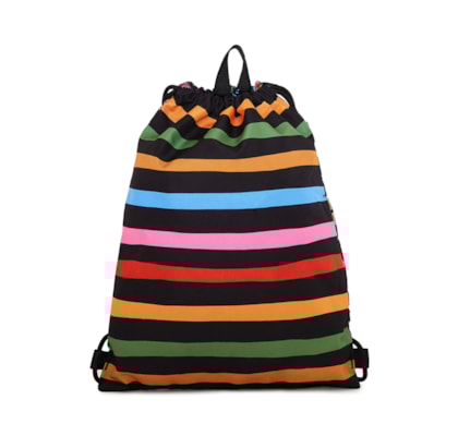 Bolsa Feminina Praiana Striped Descoladinha - Preto