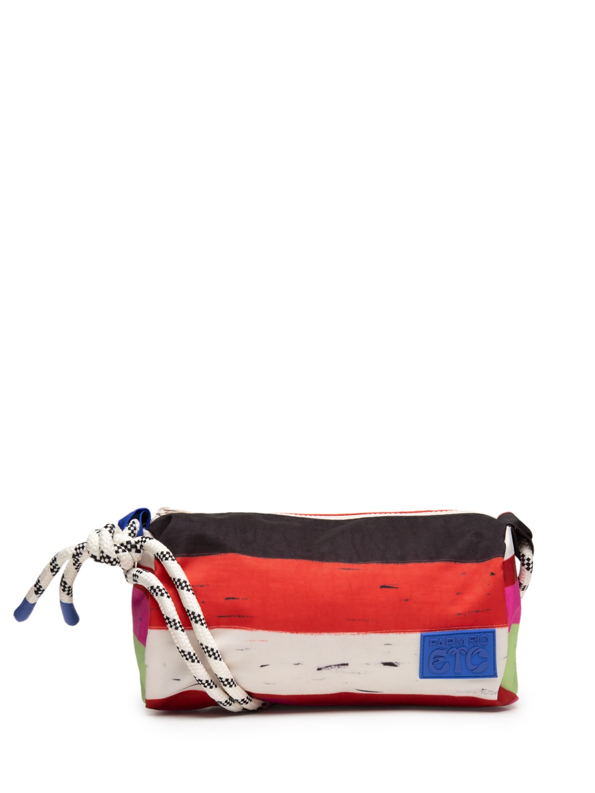 Bolsa Feminina Quadrada Listra Jardim Multi Preto Farm Etc