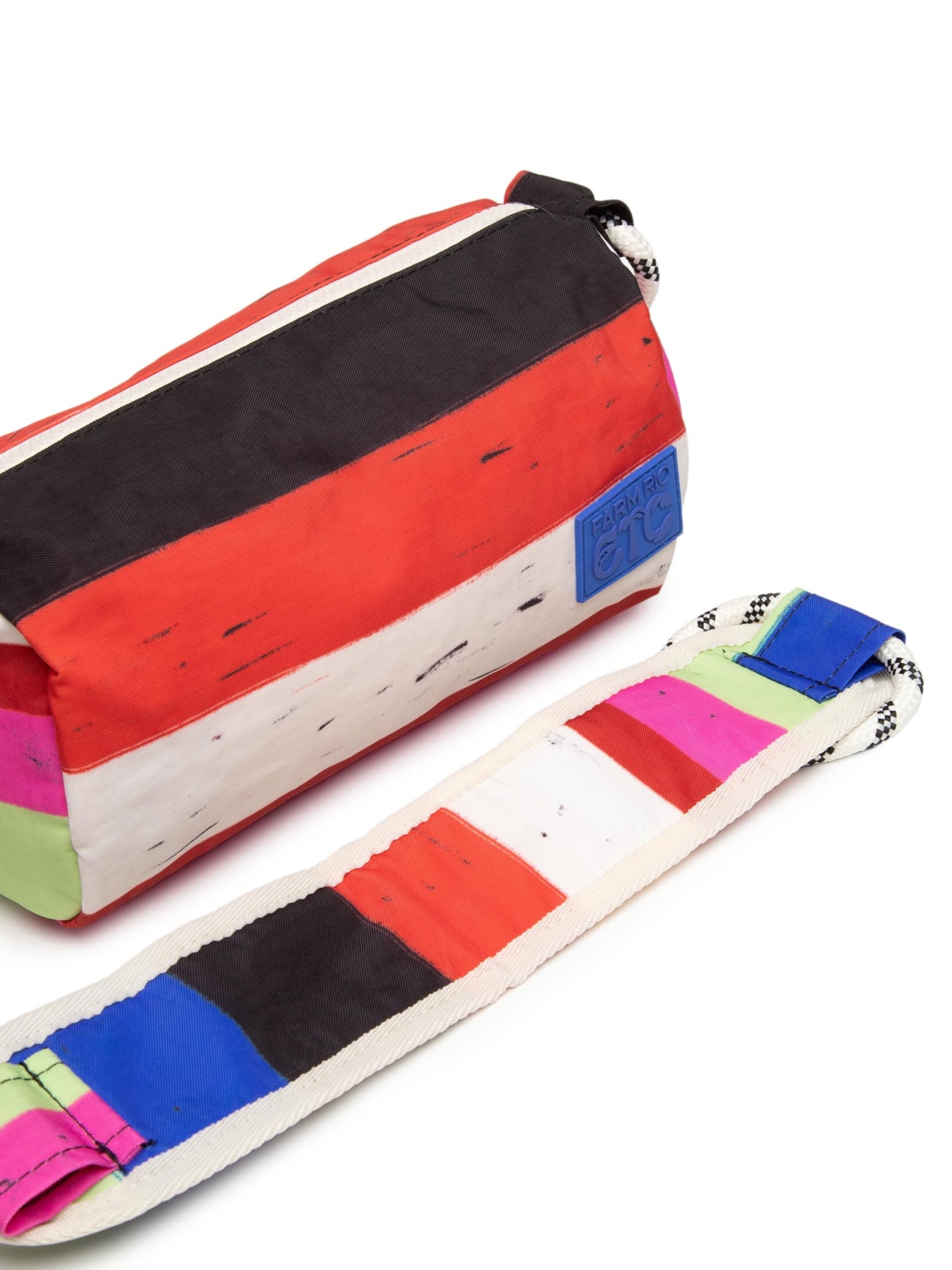 Bolsa Feminina Quadrada Listra Jardim Multi Preto Farm Etc