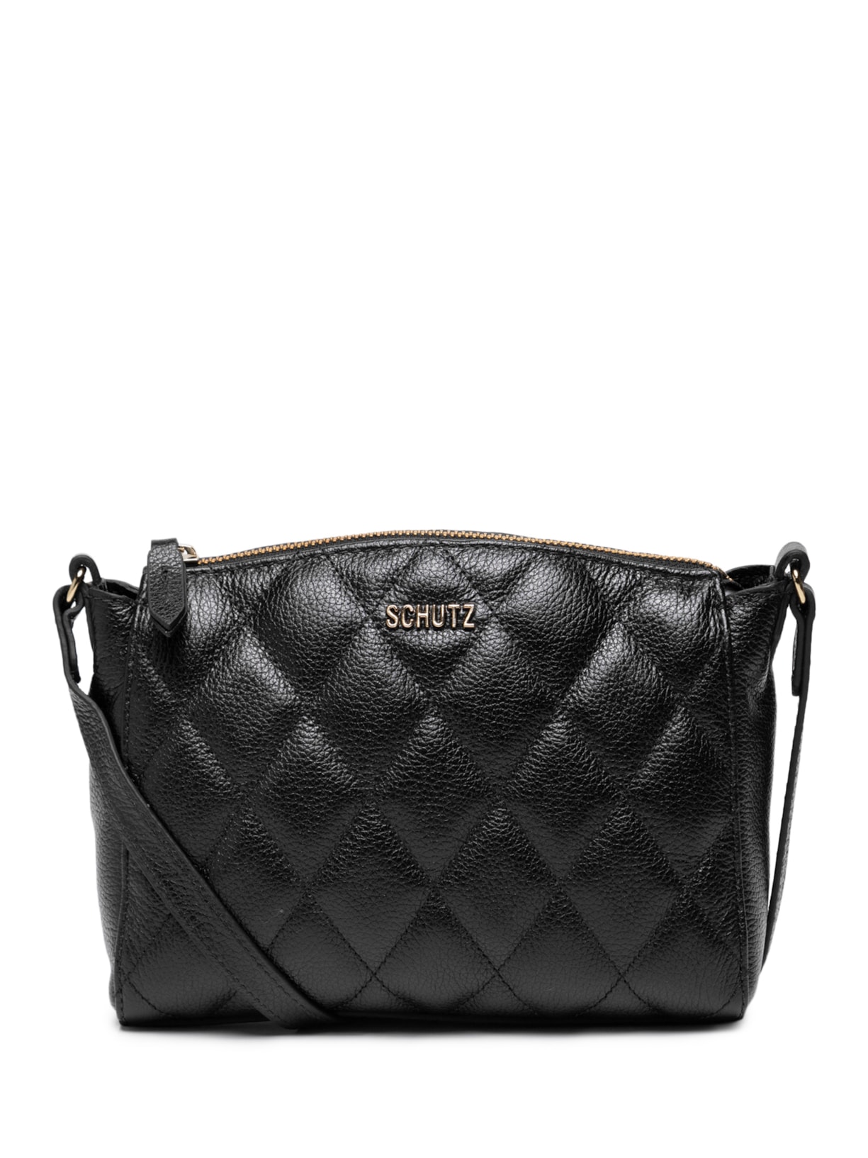 Bolsa Feminina Quadrada Pequena Couro - Preto