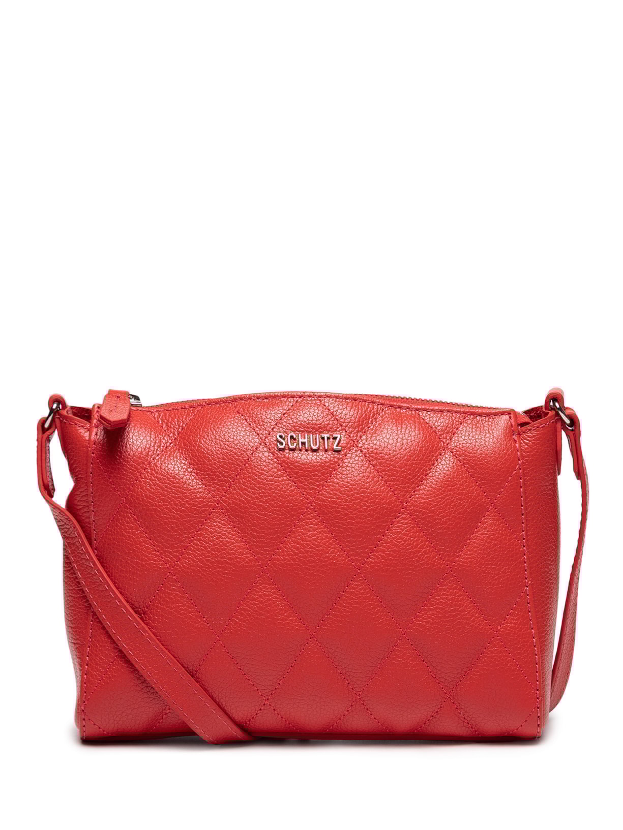 Bolsa Feminina Quadrada Pequena Couro - Vermelho