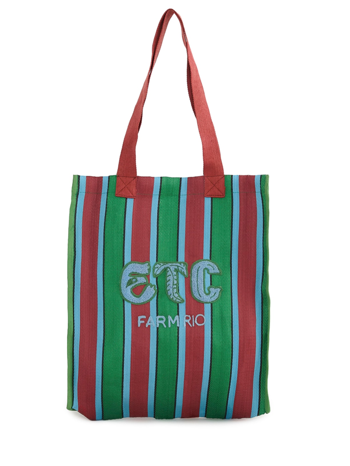 Bolsa Feminina Ráfia Multicolor Verde Farm Etc
