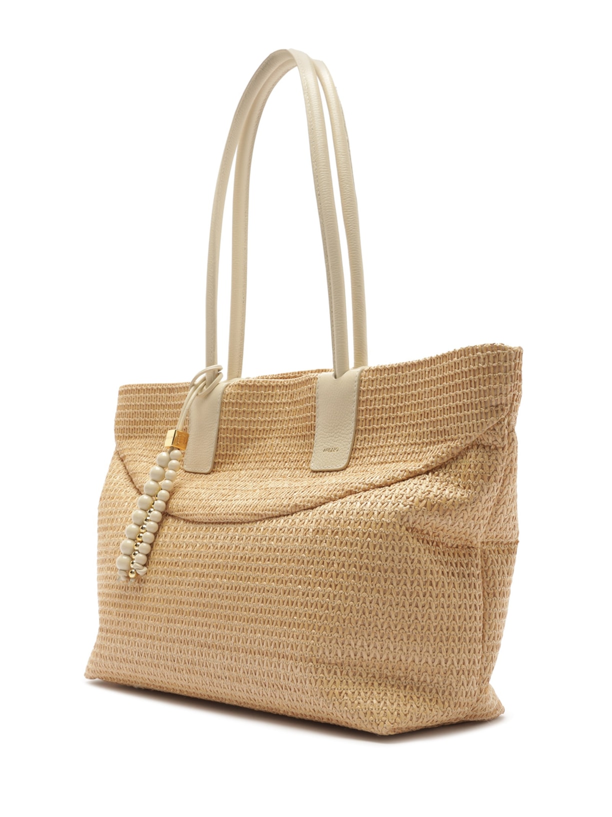 Bolsa Feminina Ráfia Pingentes Bege Arezzo + Isla