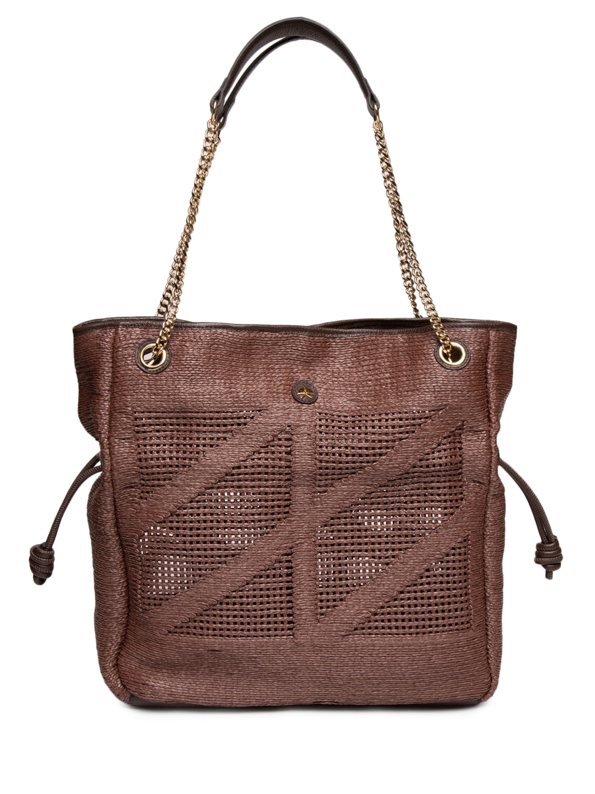 Bolsa Feminina Ráfia Viena Marrom Luiza Barcelos