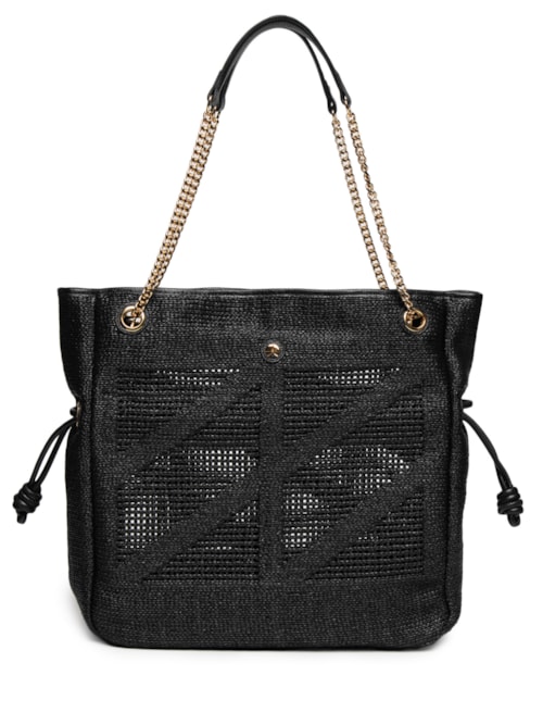 Bolsa Feminina Ráfia Viena - Preto