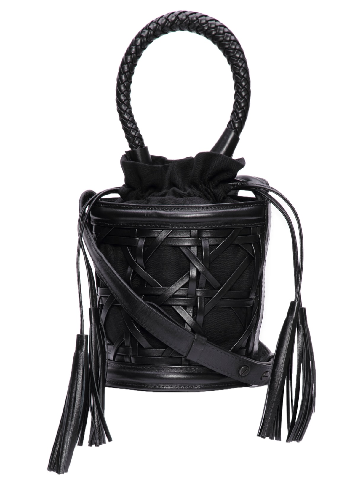 Bolsa Feminina Redonda Couro - Preto