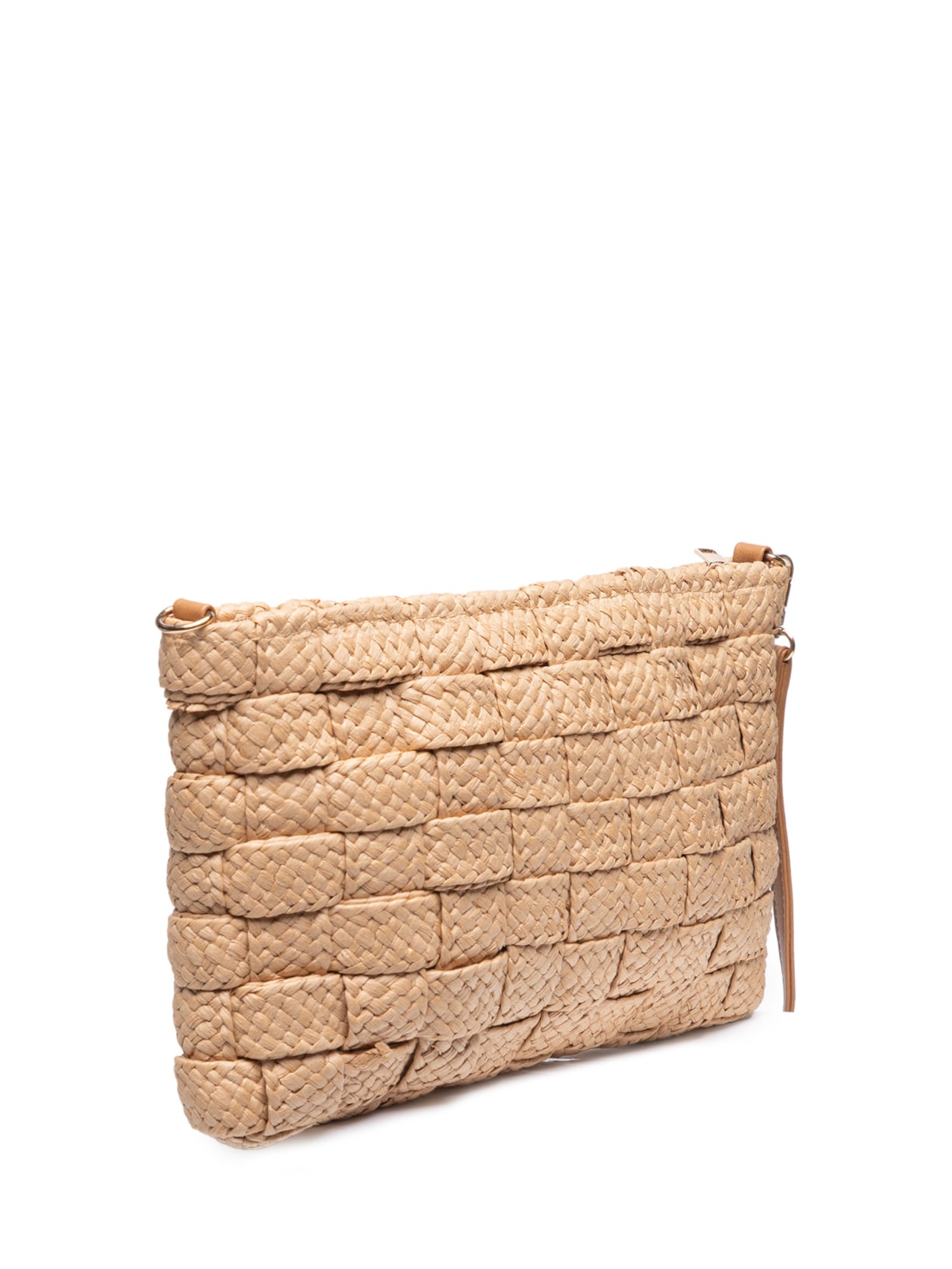 Bolsa Feminina Retangular De Ráfia Marrom Mktbeach