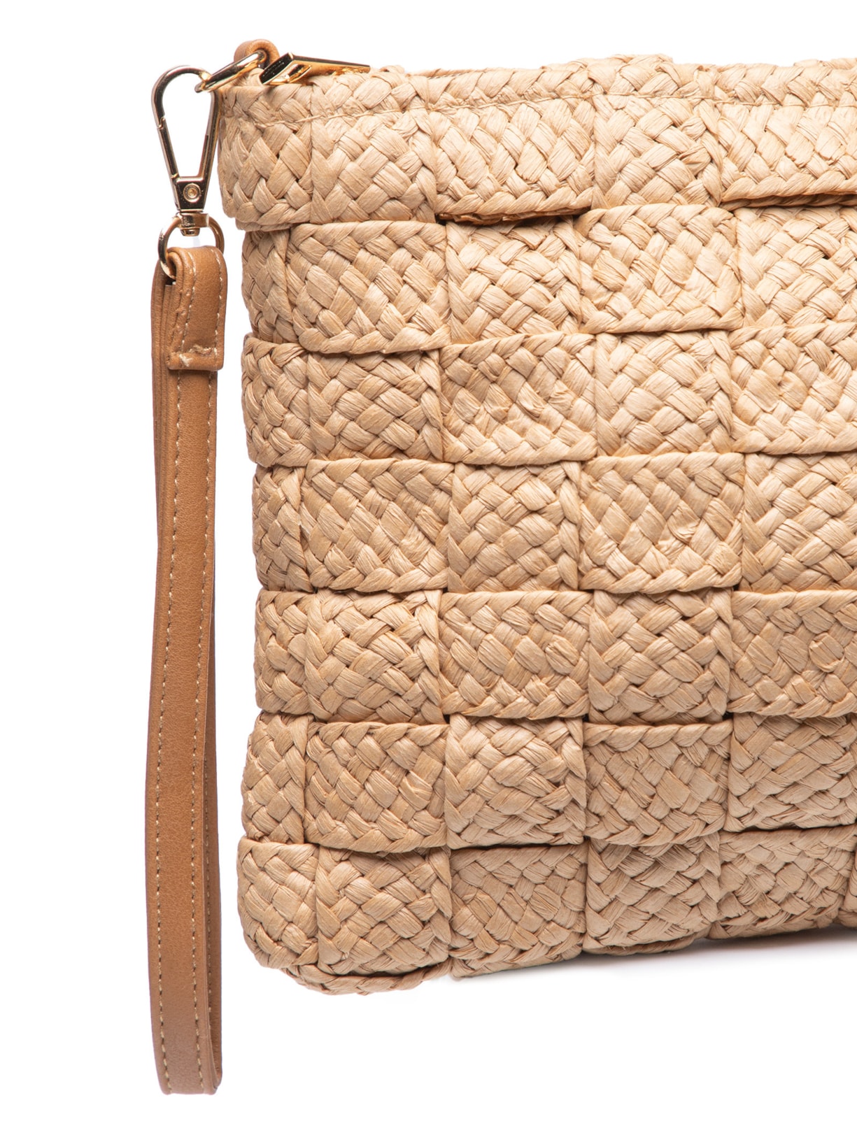 Bolsa Feminina Retangular De Ráfia Marrom Mktbeach