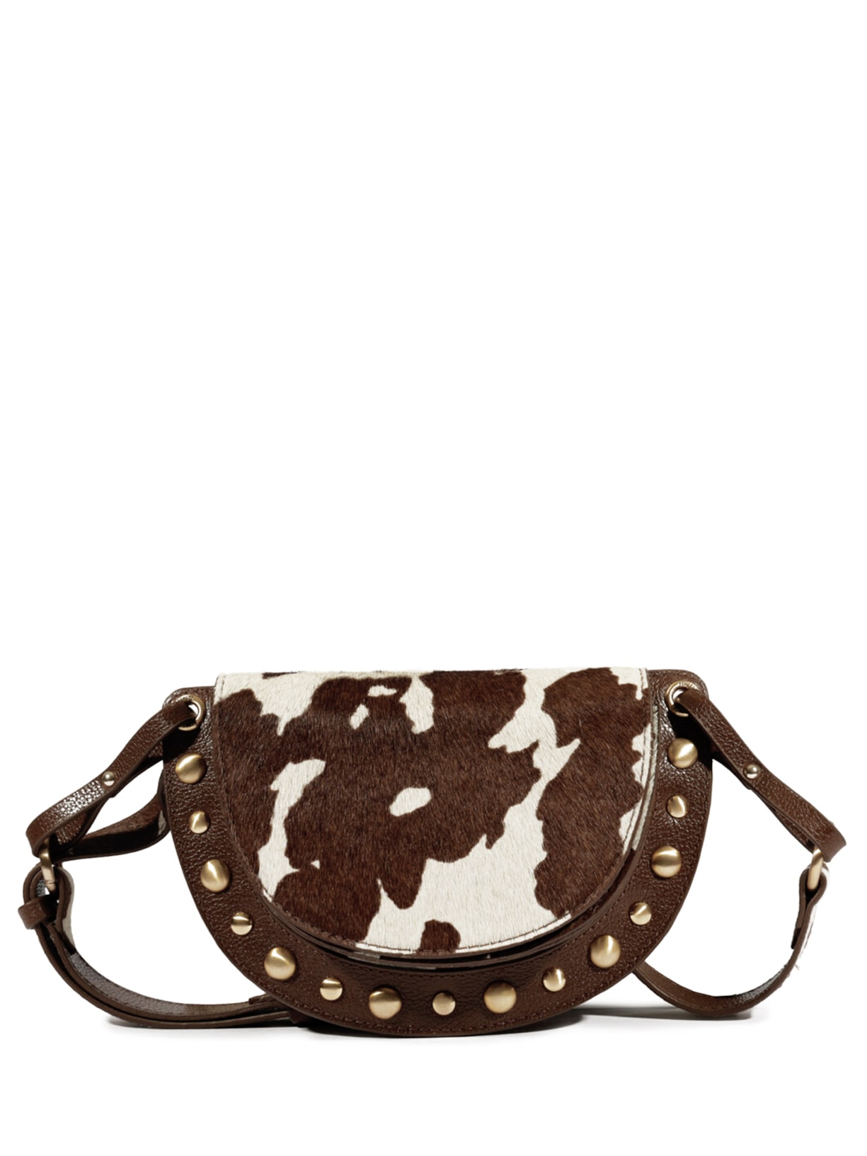 Bolsa Feminina Round Hobo Couro - Animal Print