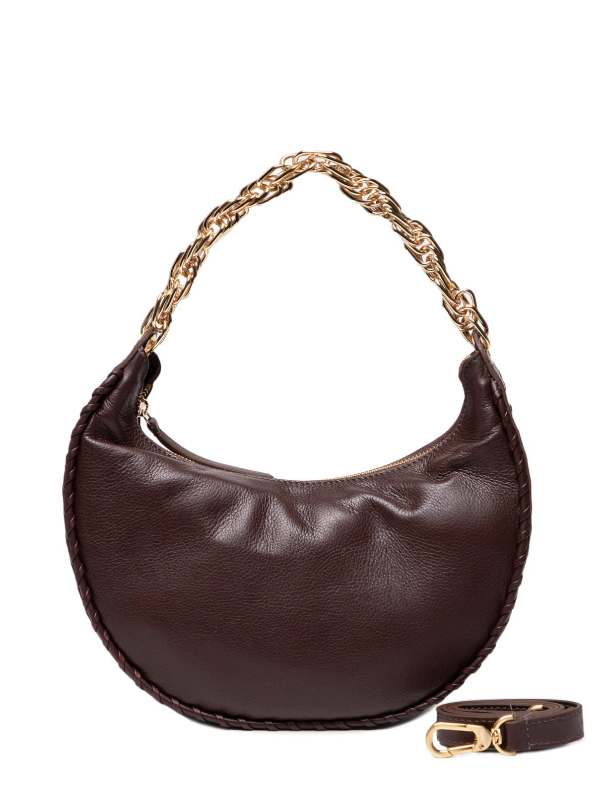 Bolsa Feminina Round Média Café - Marrom