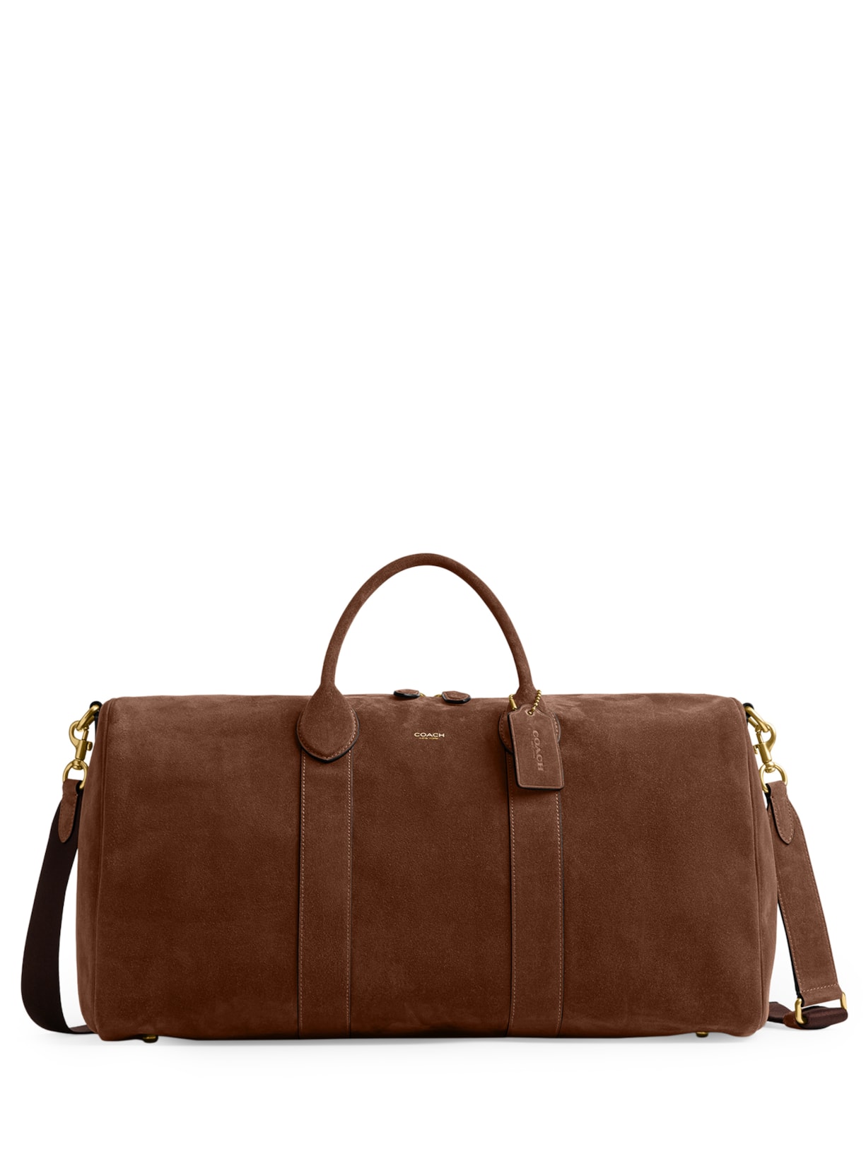Bolsa Feminina Sacola De Viagem Compass Suede Marrom Coach
