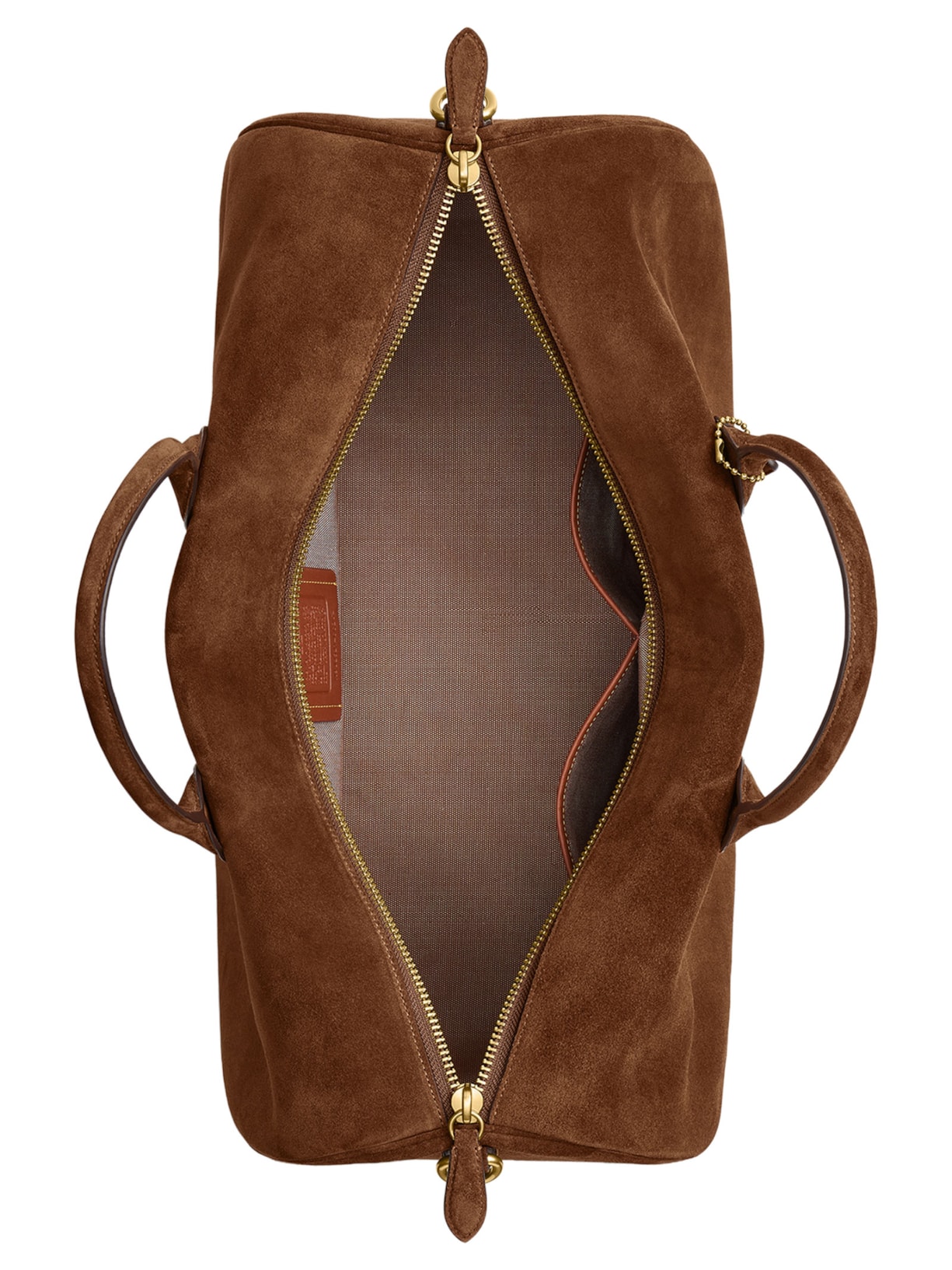Bolsa Feminina Sacola De Viagem Compass Suede Marrom Coach