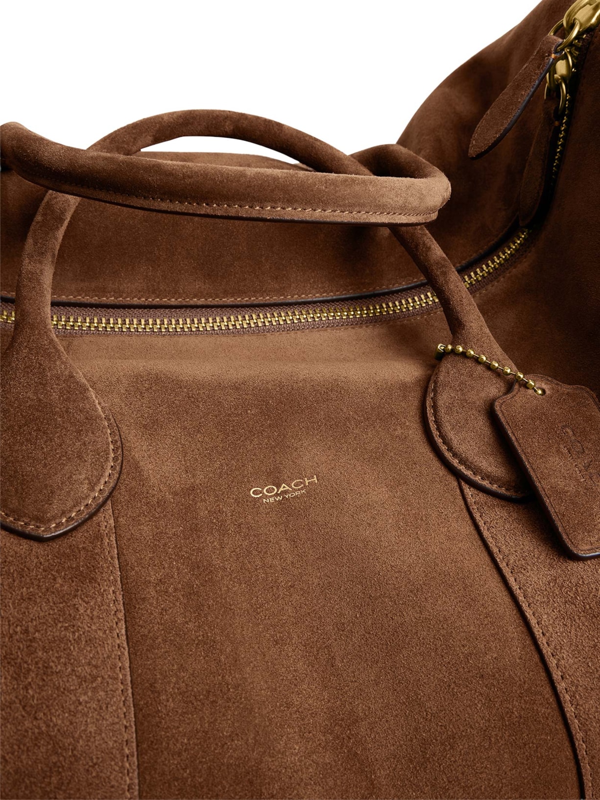 Bolsa Feminina Sacola De Viagem Compass Suede Marrom Coach