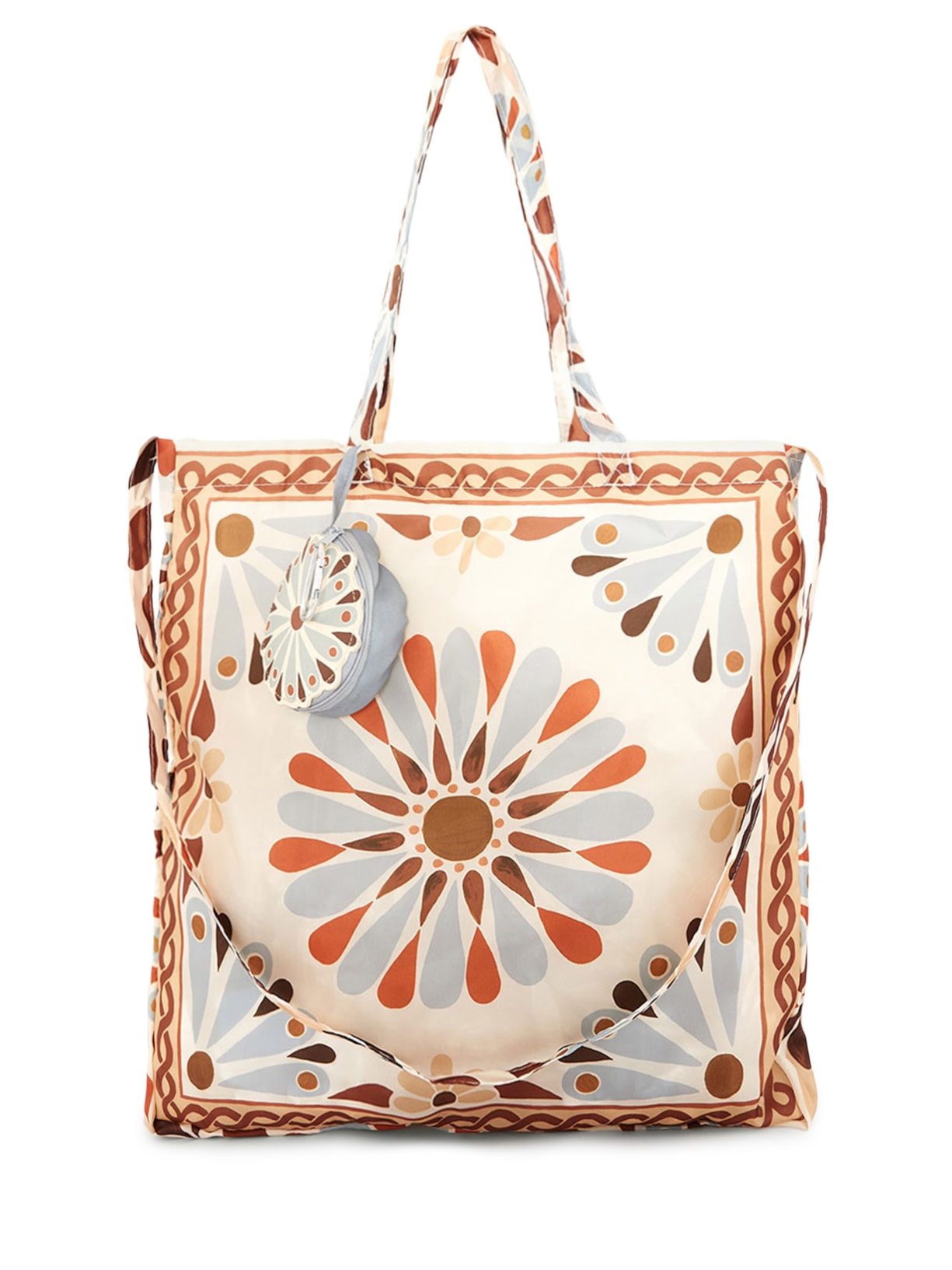 Bolsa Feminina Sacolinha Me Leva Florejo Azul Farm Etc