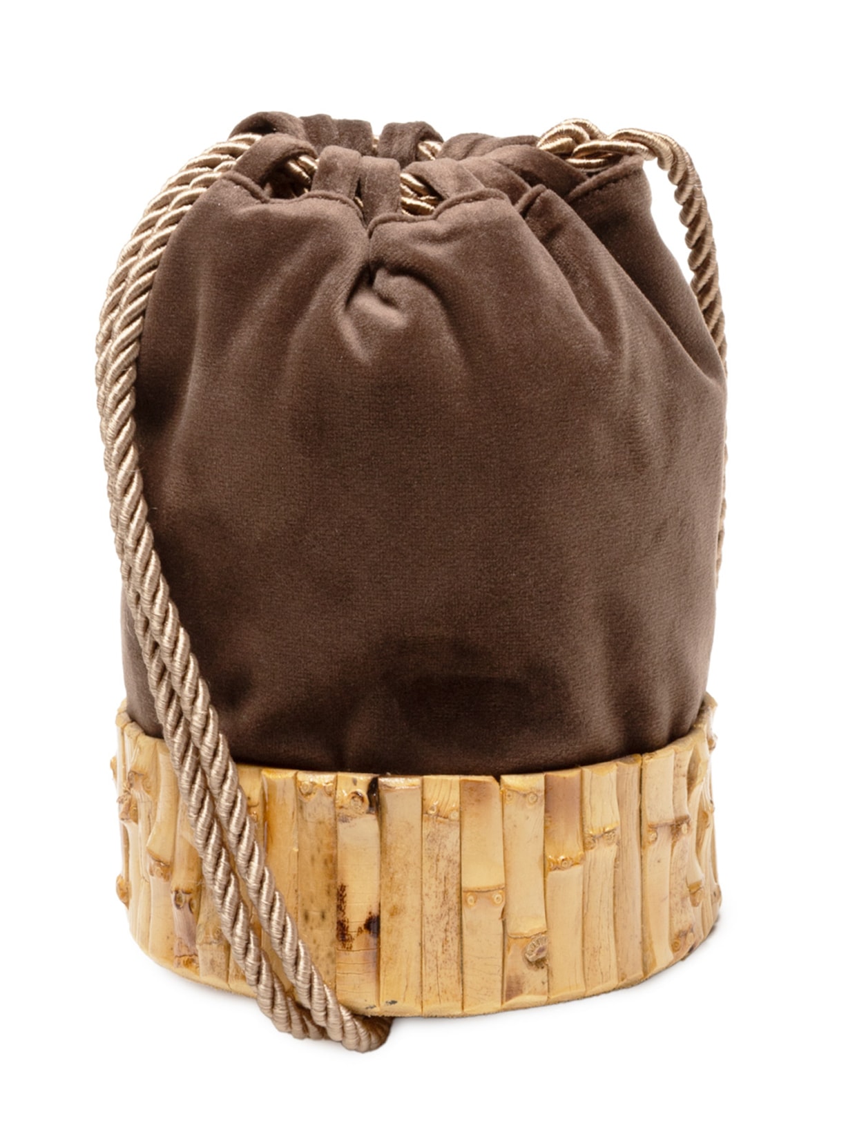 Bolsa Feminina Saigon Veludo - Marrom