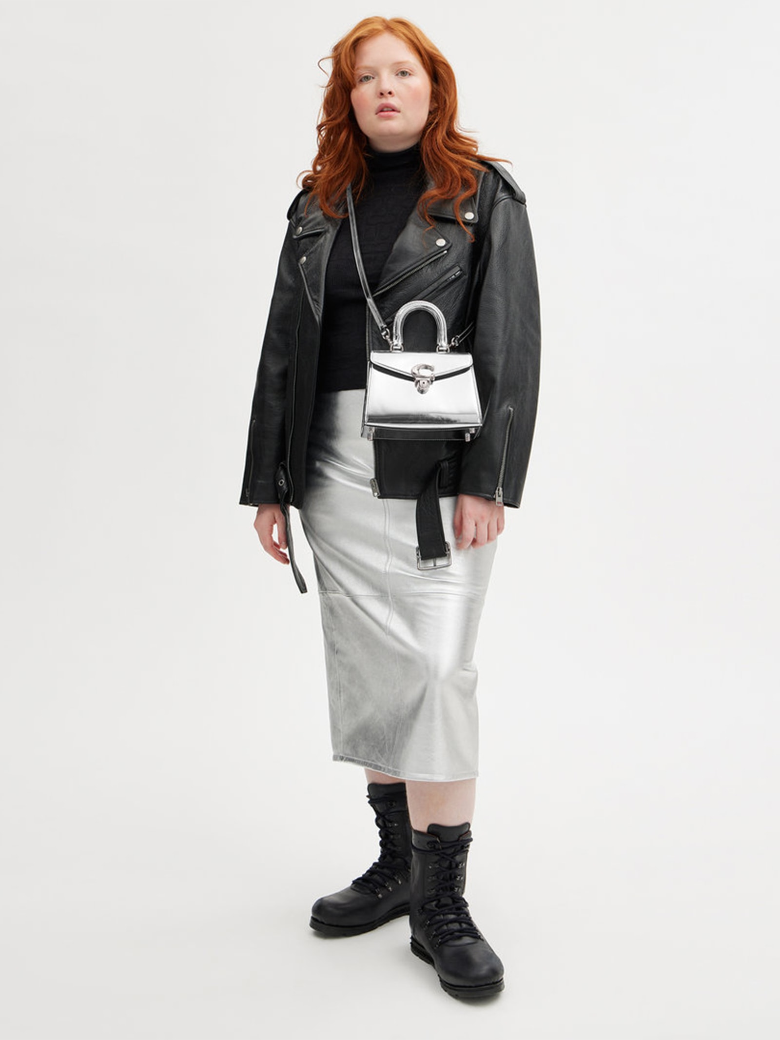 Bolsa Feminina Sammy Top Handle 21 Metallic - Coach - Prata