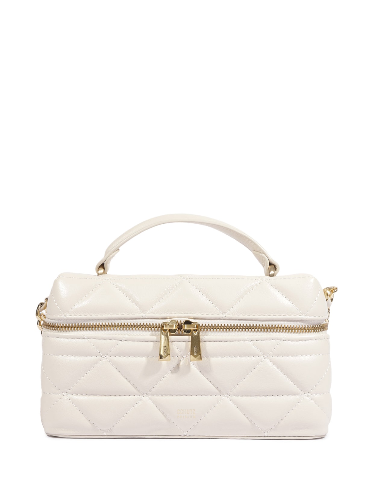 Bolsa Feminina Satchel Vanity Média Couro - Branco
