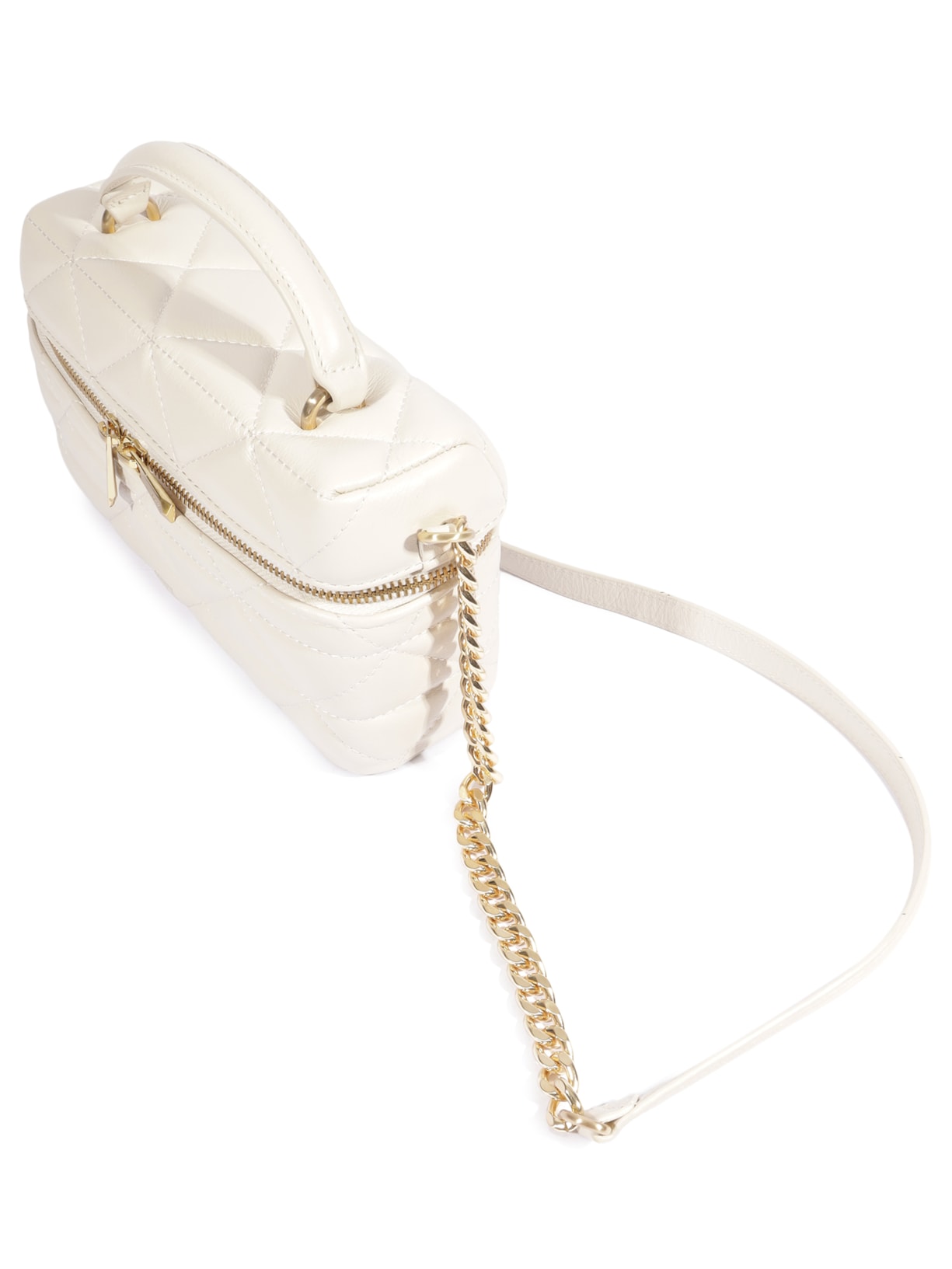 Bolsa Feminina Satchel Vanity Média Couro Branco Schutz