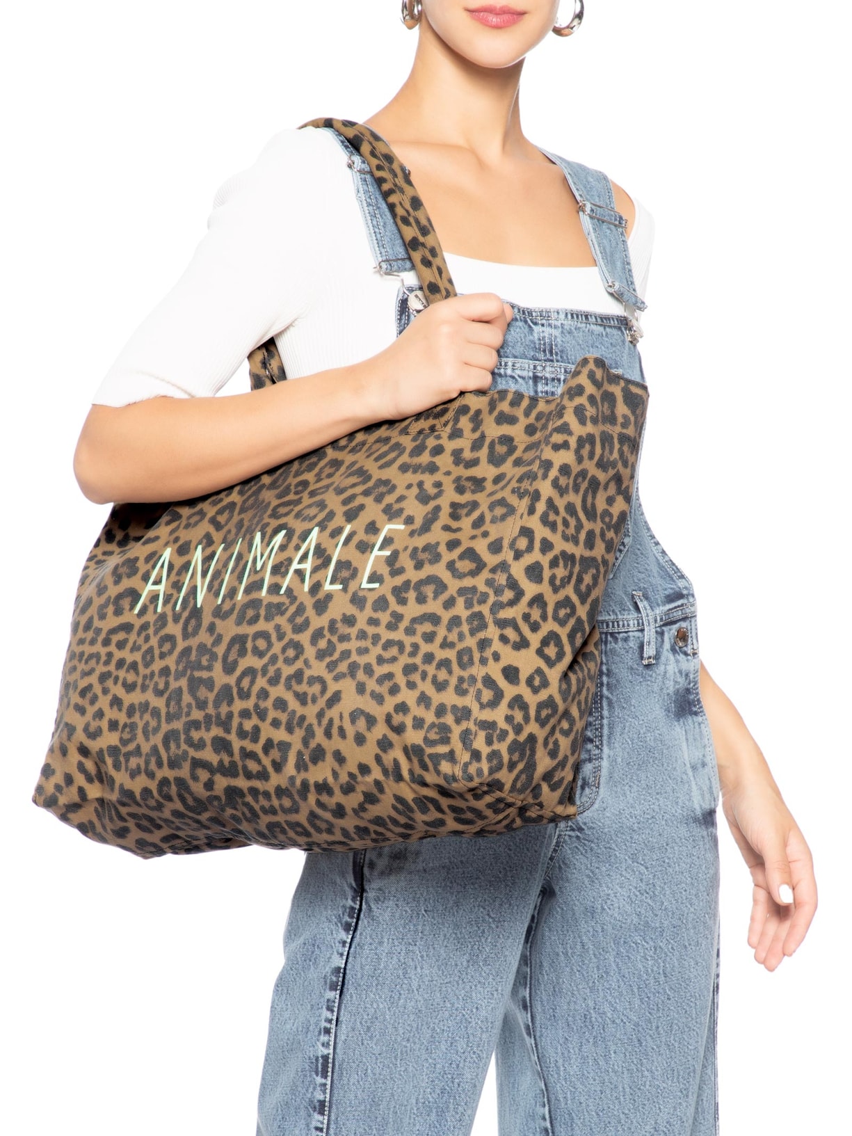 Bolsa Feminina Shopper Bag Leopard Color Marrom Animale