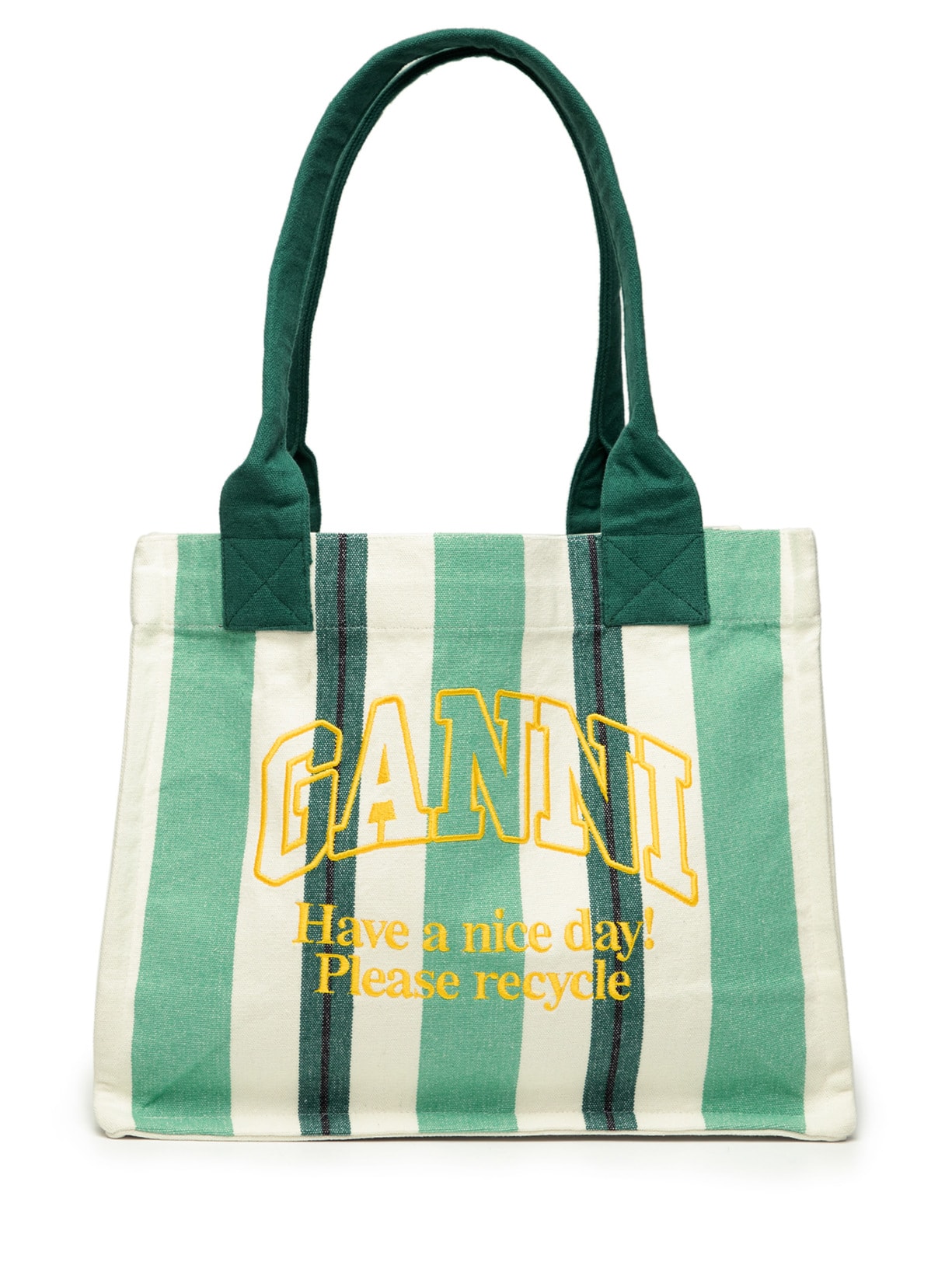 Bolsa Feminina Shopper Easy Large Stripes - Verde