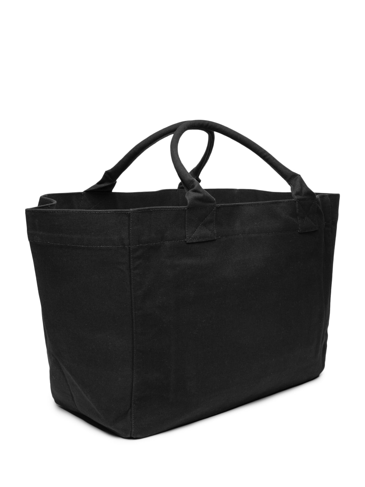 Bolsa Feminina Shopper XXL Contrasted Logo Pocket Preto Ganni