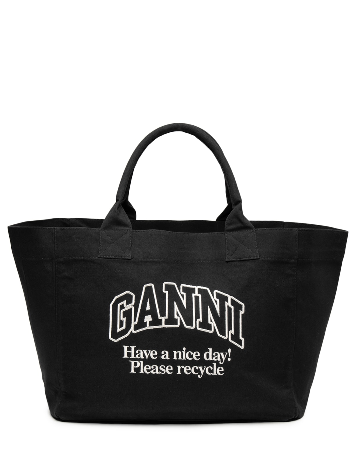 Bolsa Feminina Shopper XXL Contrasted Logo - Preto