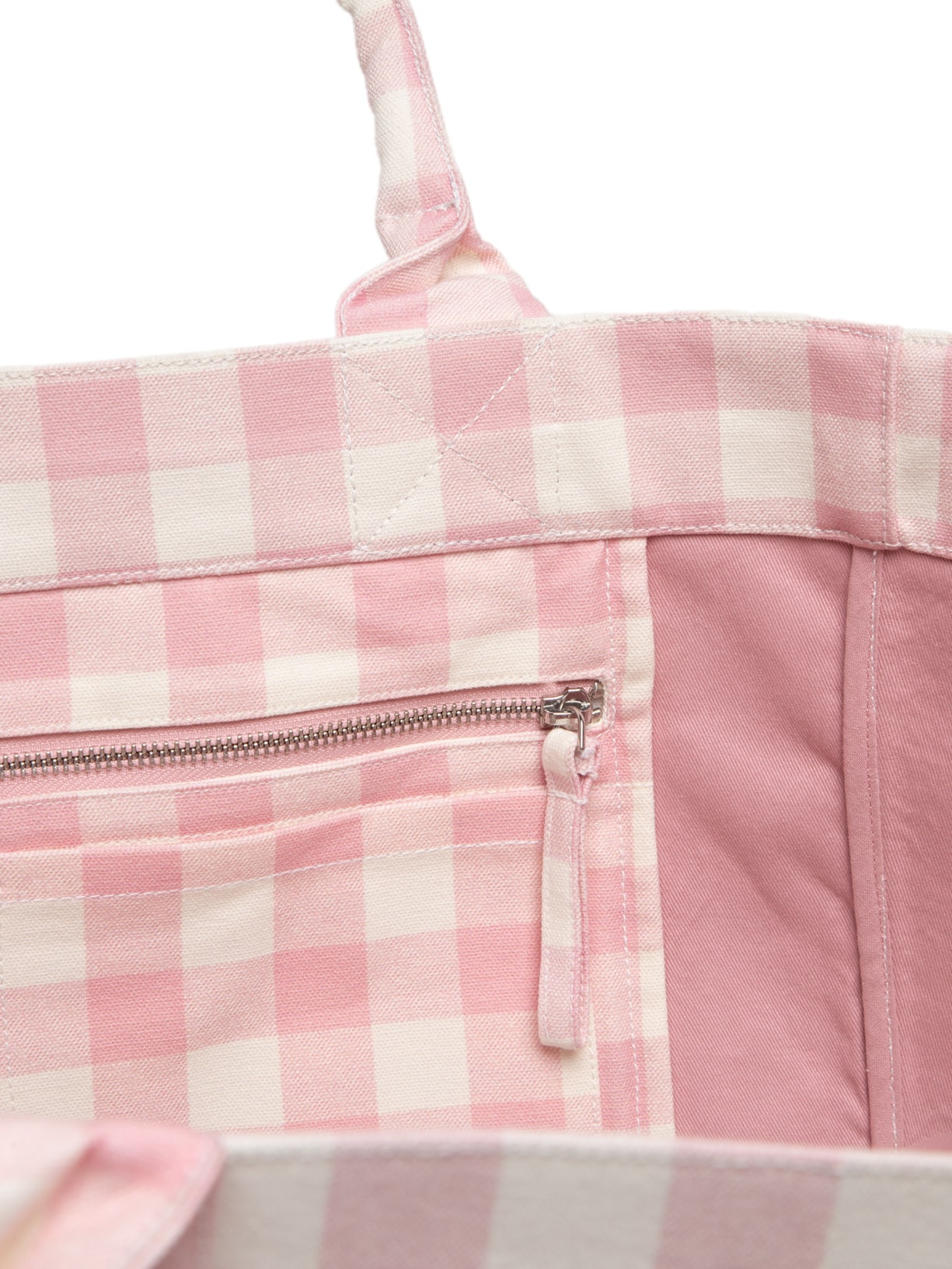 Bolsa Feminina Shopper XXL Vichy Rosa Ganni