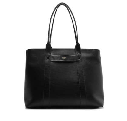 Bolsa Feminina Shopping Bag Eco Cabedal Rus - Preto
