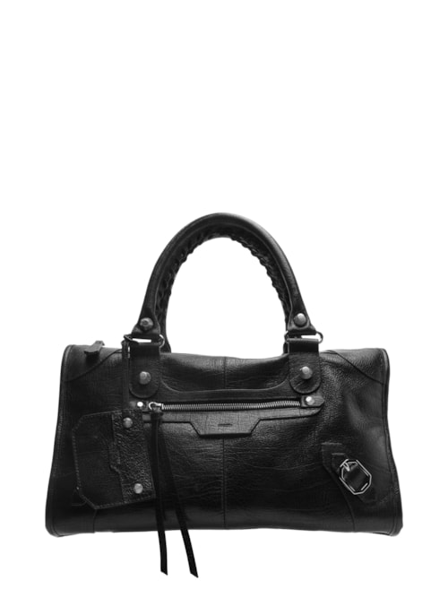 Bolsa Feminina Shopping Couro Grande Alça Trançada - Preto
