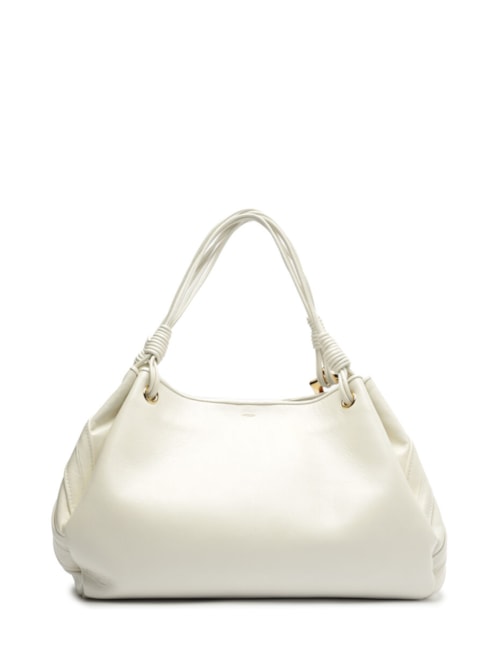 Bolsa Feminina Shopping Couro Grande Costuras - Branco