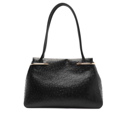 Bolsa Feminina Shopping Couro Grande - Preto