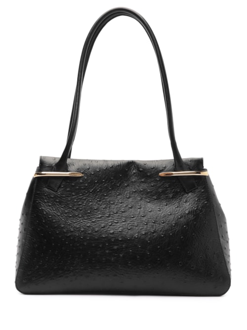 Bolsa Feminina Shopping Couro Grande - Preto