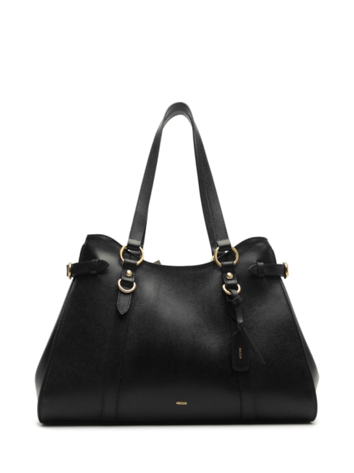 Bolsa Feminina Shopping Couro Grande - Preto