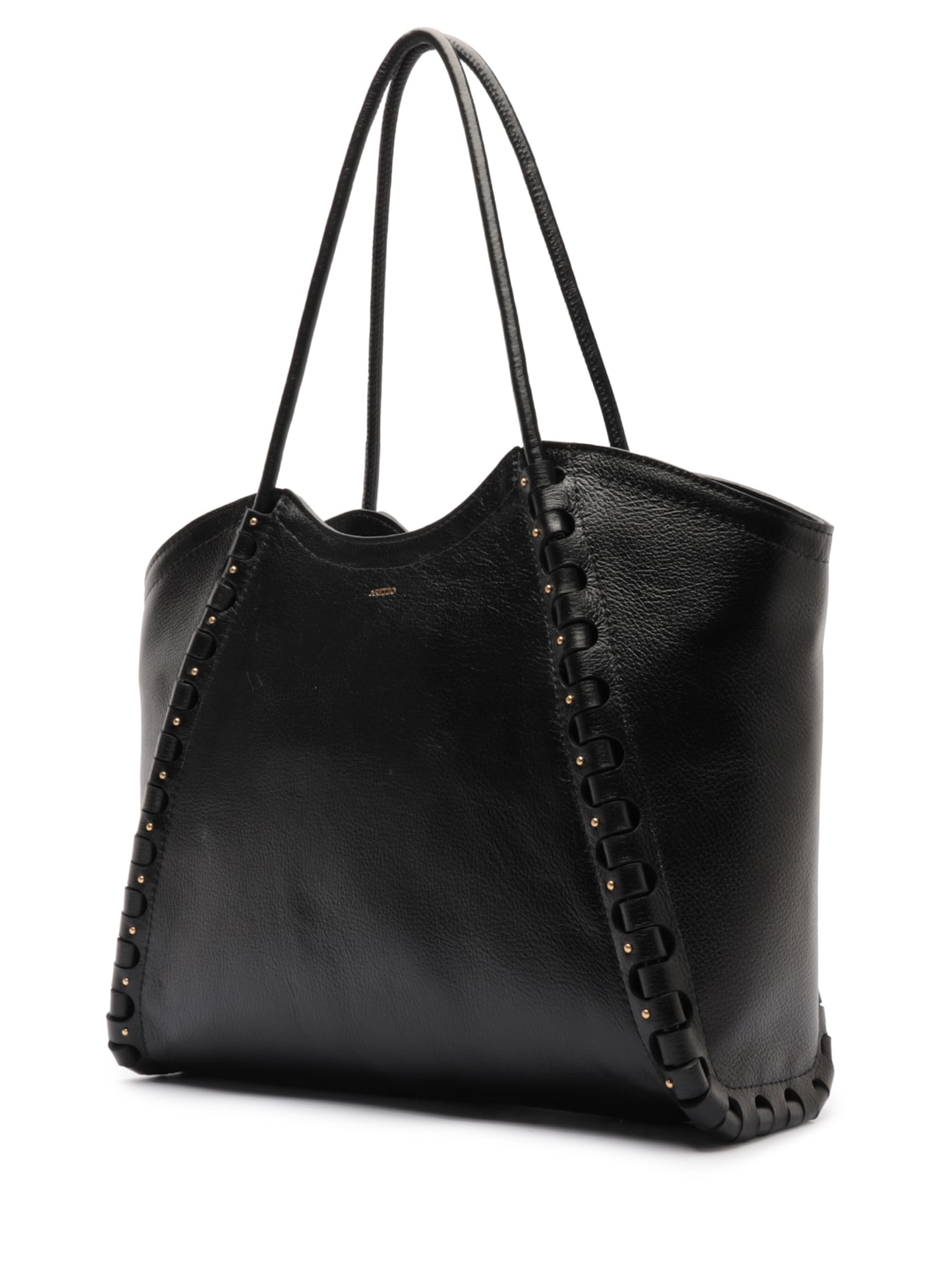 Bolsa Feminina Shopping Couro Grande Tramado Rolotê Preto Arezzo