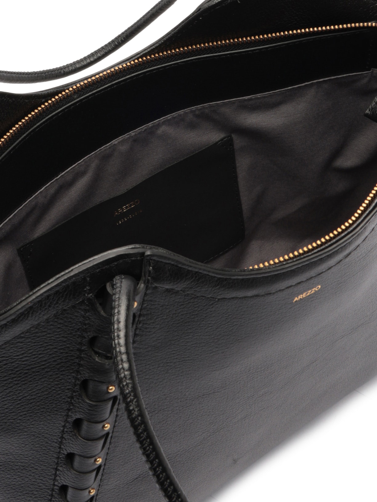 Bolsa Feminina Shopping Couro Grande Tramado Rolotê Preto Arezzo