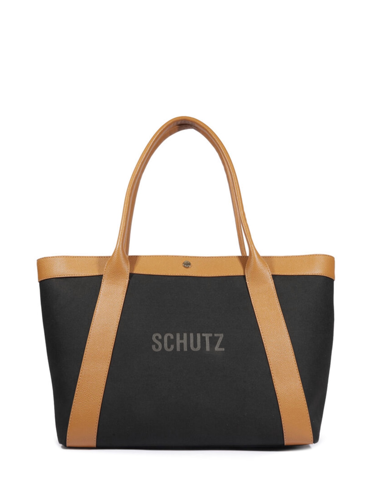 Bolsa Feminina Shopping Couro Lona - Preto